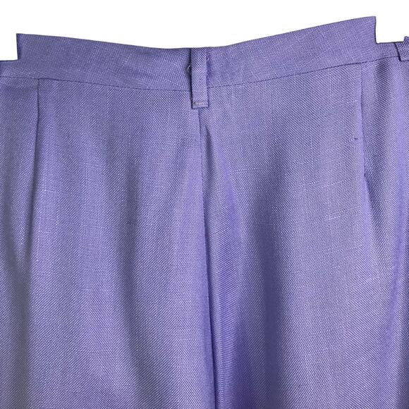 Barry Bricken Pants Womens Sz US 12 Lavender Wool Classic Trouser Pleated Front - Picture 6 of 8